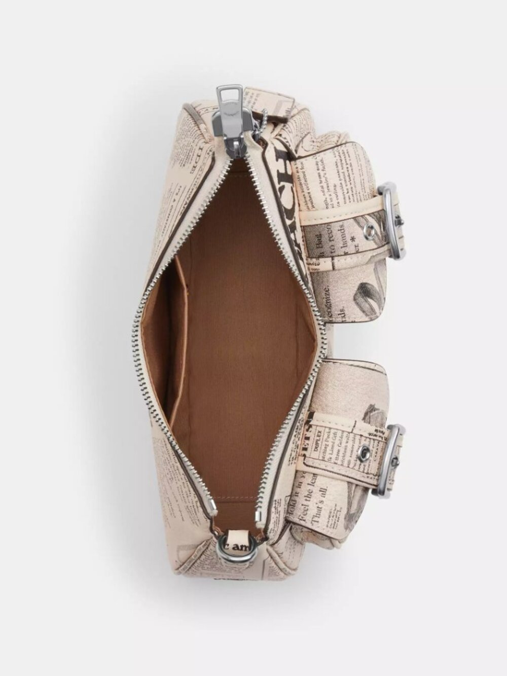 NWT Coach Ashton Shoulder Bag With Newspaper Print - Picture 2 of 7